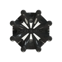 Front angle of black Pulsar Golf Spikes