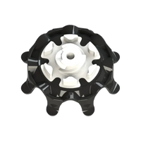 Back angle of black Pulsar Golf Spikes