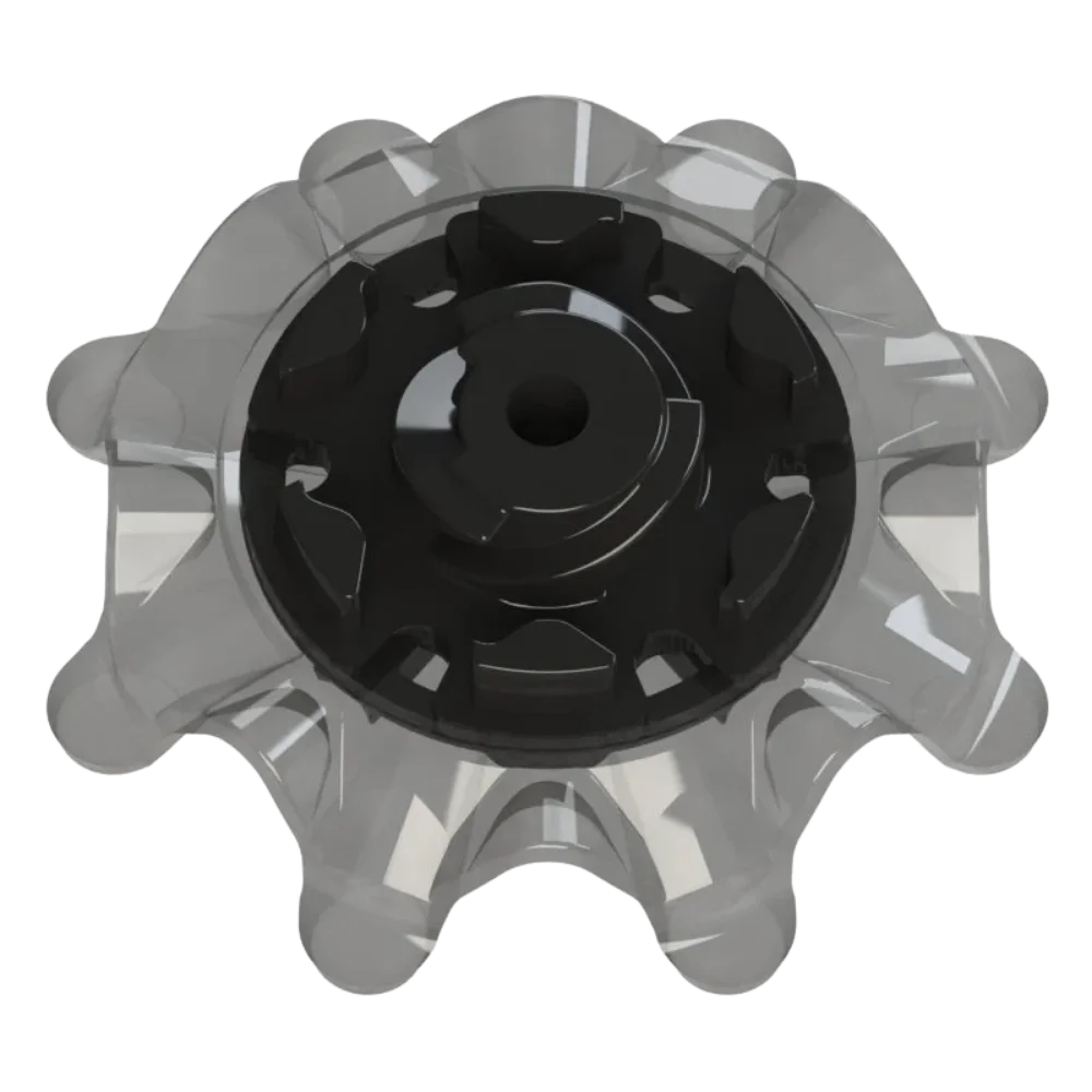 Back angle of the dark gray and black Pulsar Golf Spikes 