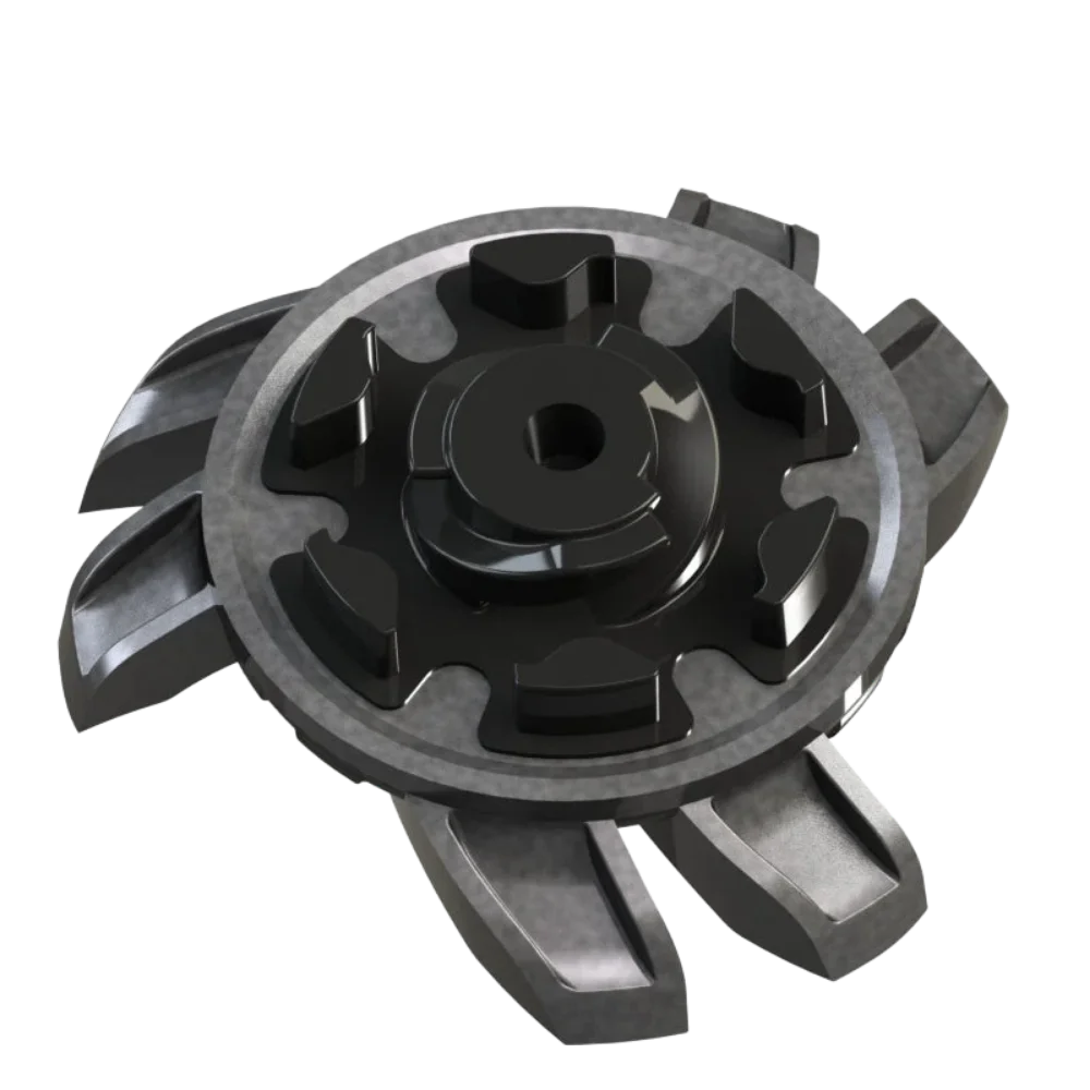 Back angle of silver Tornado Golf Spike