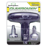 Softspikes CleatKaddy tool with two cleats on a white background