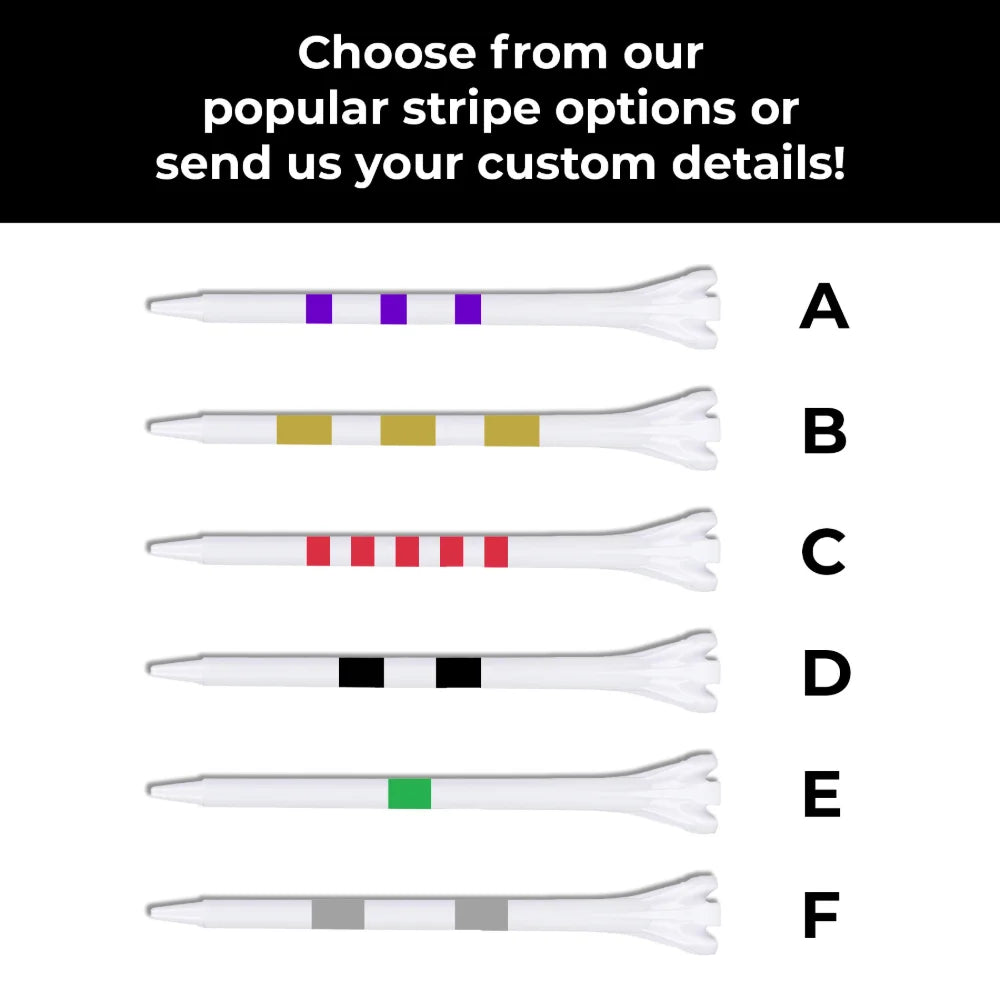 2 ¾" Zarma® FLYtee® Custom Striped Golf Tees
