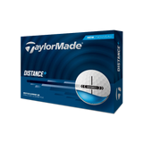 TaylorMade Distance+ golf ball packaging on a white background