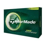 TaylorMade Tour Response golf ball box shown at an angle highlighting new microcoating.