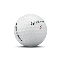 TaylorMade Tour Response golf ball front view with red number 3.