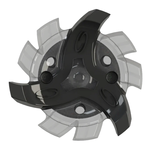 Front angle of black and gray Tour Flex Pro Golf Spikes