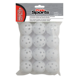 Perforated practice golf balls packaging