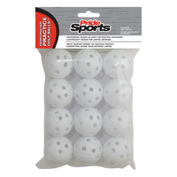 Perforated practice golf balls packaging
