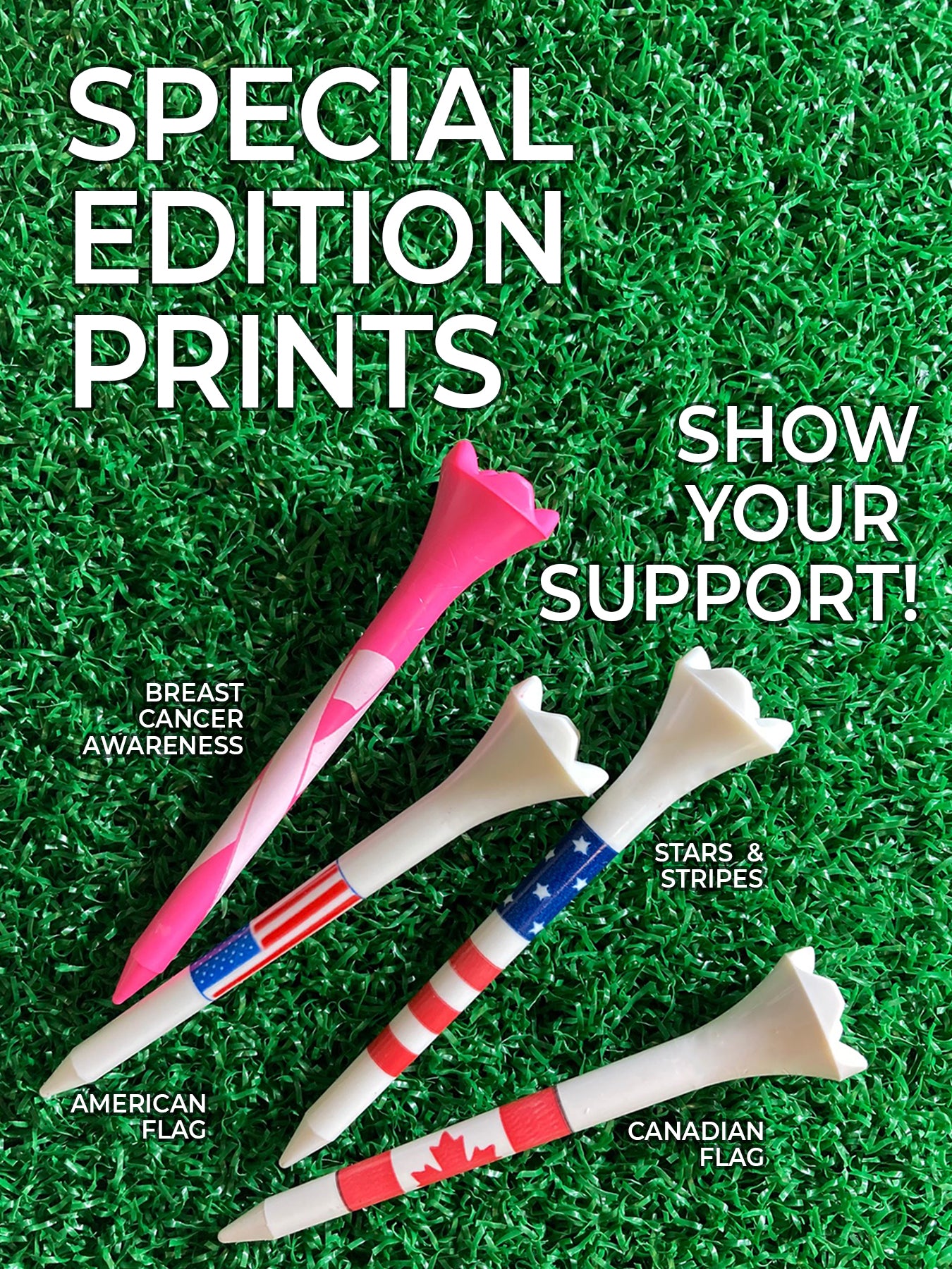 Pride Performance® Plastic Tees - Special Flag Edition