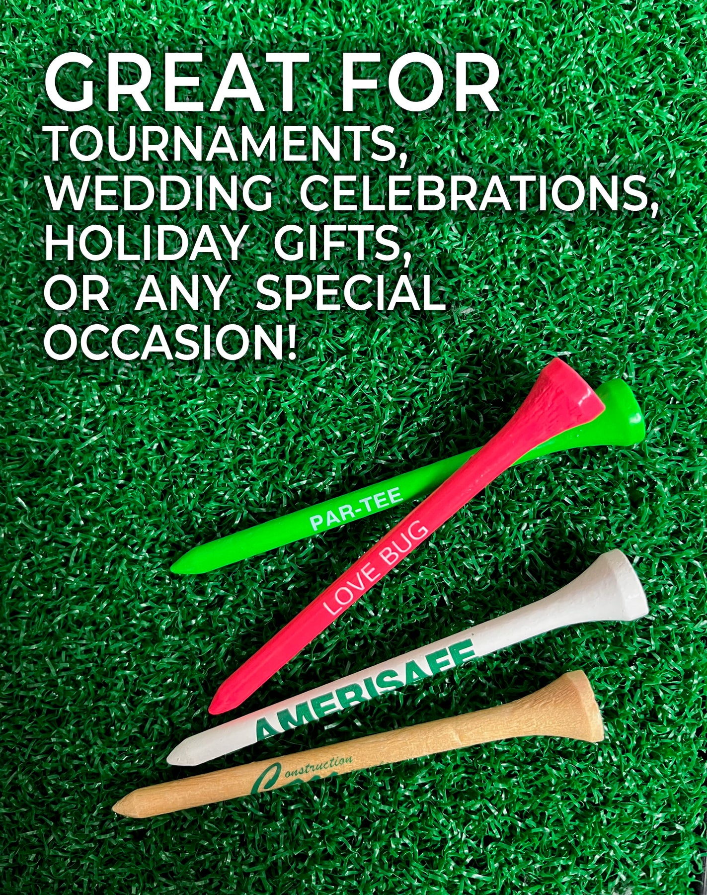 Personalized Combo Packs - 10 Tees, 2 Ball Markers, and 1 Divot Repair Tool