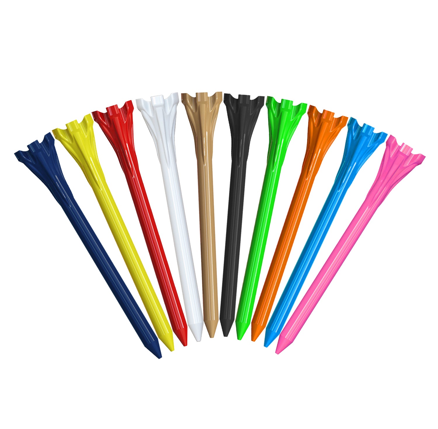 Zarma® FLYTee® Plastic Tees - Misprints/Overruns (Packs of 250 Tees)