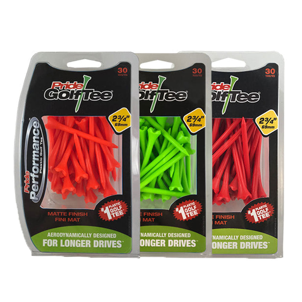 Pride Performance® Plastic Tees - Matte Finish