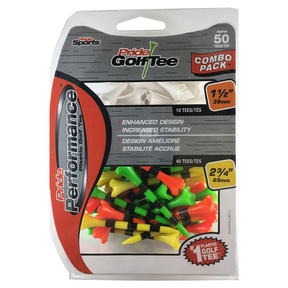 Pride Golf Tee® Pride Performance™ Combo Packs- 2 3/4" & 1 1/2" Tees!