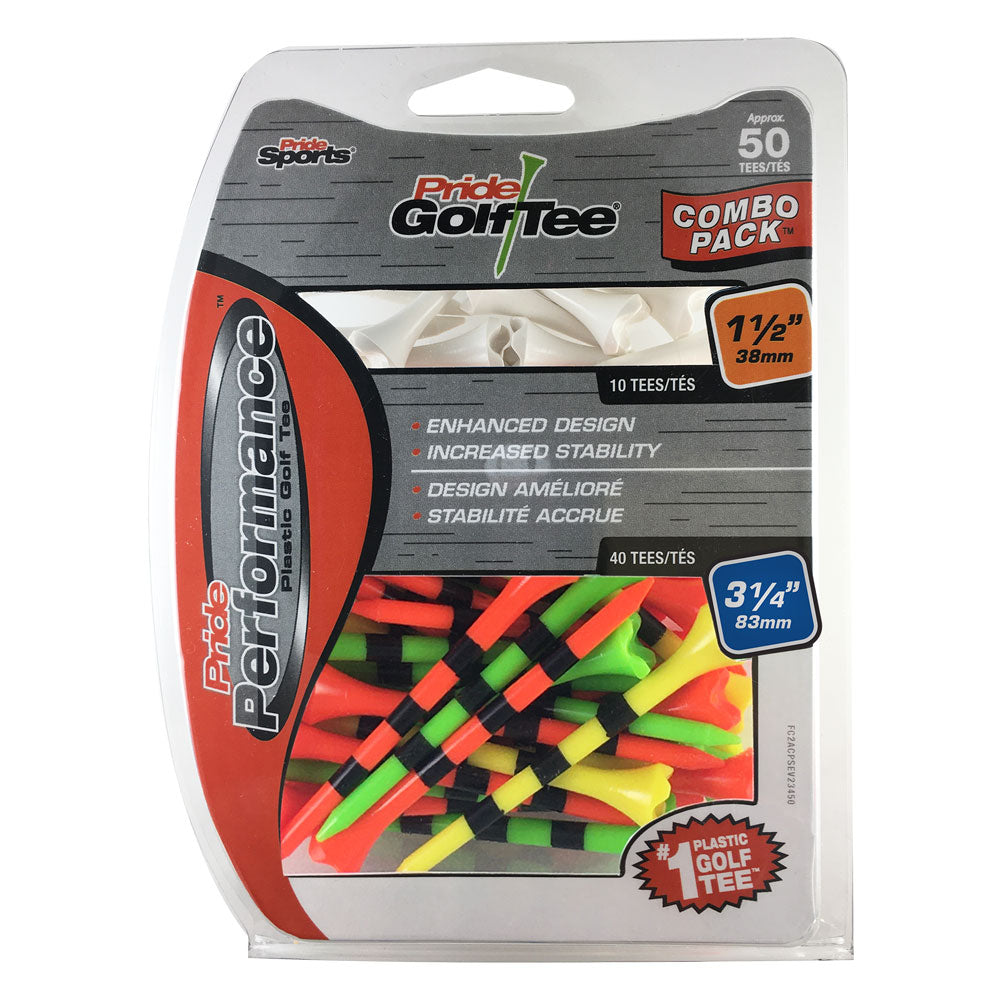 Pride Golf Tee® Pride Performance™ Combo Packs- 3 1/4" & 1 1/2" Tees!