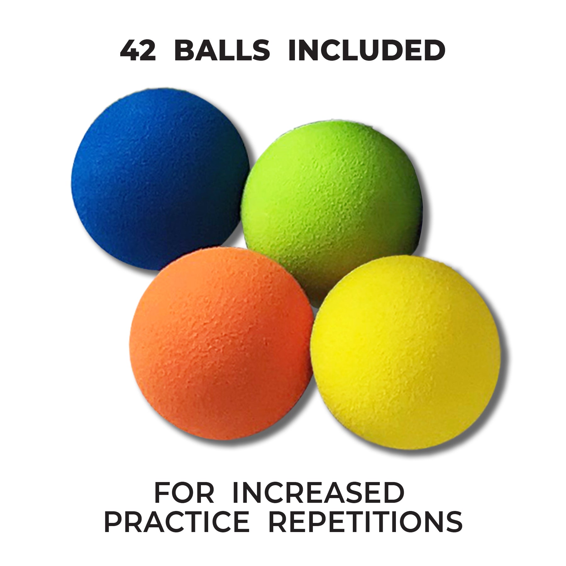 Pride Sports 42 Foam Practice Balls with Metal Basket