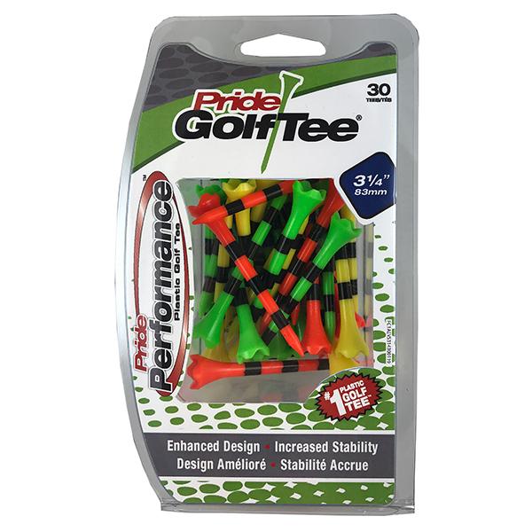 Striped Pride Performance® Plastic Tees - 3 1/4" Fruit Mix