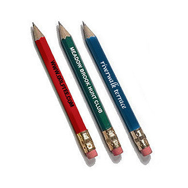 Personalized Hex Golf Pencils - With Eraser